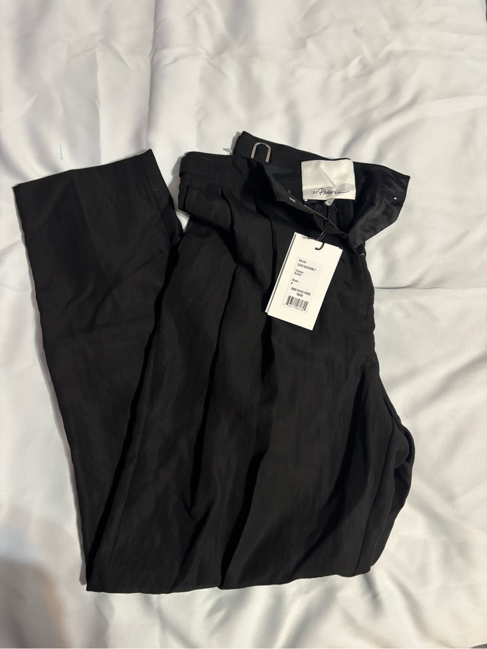 3.1 Phillip Lim Black Wide-Leg Trousers